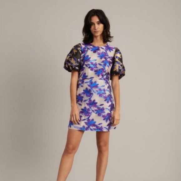 Munthe Brocade Metallic Dress - Picture 1 of 6